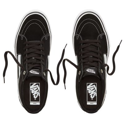 Vans Sk8-Mid Pro - Erkek Kaykay Ayakkabısı (Siyah Beyaz)